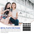 thumbnail image 3 of COMPUKAS 20Ud Placas De Metal Negras Con Esquinas Redondeadas Para Montaje De Teléfono, 3 of 6