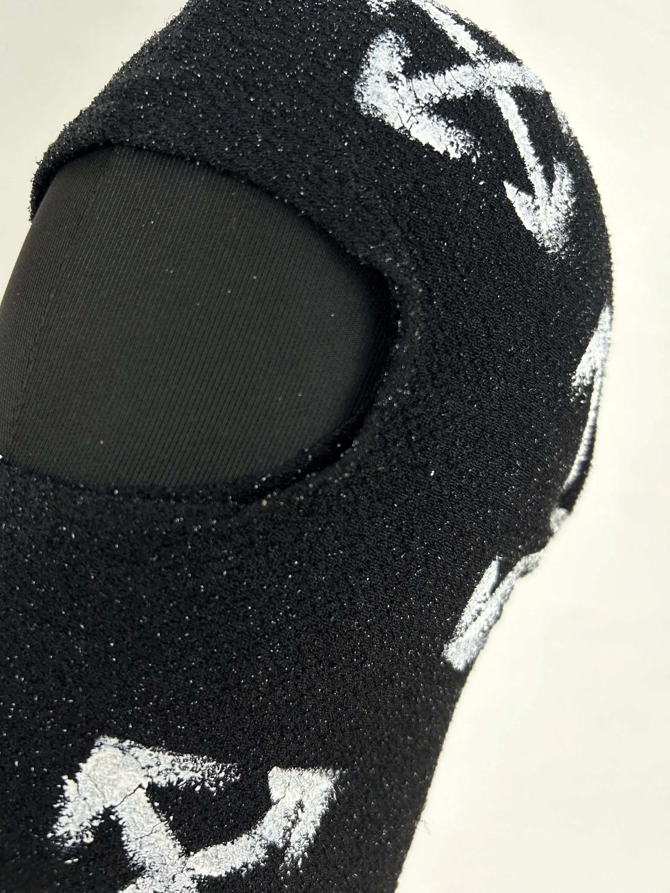 X balaclava ski mask designer inspired unisex standart size black color festival carnival party cosplay nightclub cotton off white color