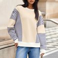 thumbnail image 4 of Long Sleeve Shirts for Women Casual Tunic Tops Women Fashion Casual Printed Round Neck Loose Capless Sweatshirt Top Great Gifts for Less White XXL, 4 of 5
