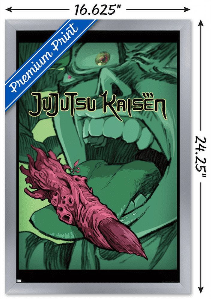 Jujutsu Kaisen - Teaser English Wall Poster, 14.725" x 22.375", Framed