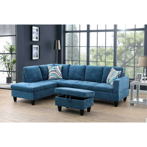 Ponliving Furniture 3-Pieces Living Room Sofa Set