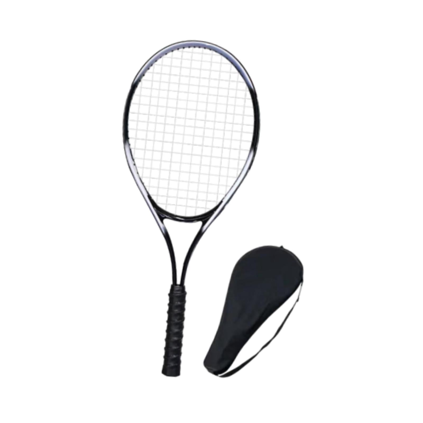 Dualoai Tennis Racket for Adults Practical with Carry Bag Lightweight Professional Nylon Black