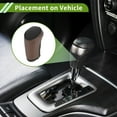 thumbnail image 3 of Cubierta de pomo de cambio Unique Bargains para Chevrolet Malibu 2016-2020, antideslizante, negra y marrón, protector de mango de cambio de palanca de cuero sintético, 1 pieza, 3 of 6