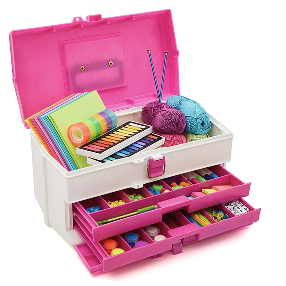 Caboodles 3 Drawer Case Storage Organizer Box For Art & Craft Supplies,  Pink, 1 Piece - Fry's Food Stores