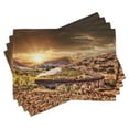 thumbnail image 1 of Ambesonne Wizard Place Mats Set of 4, Famous Train Station, Standard Size, Brown, 1 of 6