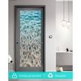 thumbnail image 5 of Window Privacy Film Ocean Water Ripple Stained Glass Window Film Decorative Sun Block Window Cover Summer Seaside Underwater Scene Window Clings Static Adhesive Sticker for Bathroom 19.6"x39.3", 5 of 7