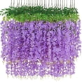 thumbnail image 2 of Wisteria Hanging Flowers, 3.6 Feet/Pcs Pink Wisteria Artificial Flowers, Fake Wisteria Flowers Garland, Hanging Wisteria Vines for Bedroom Wedding Home Party Wall Decoration, 2 of 5