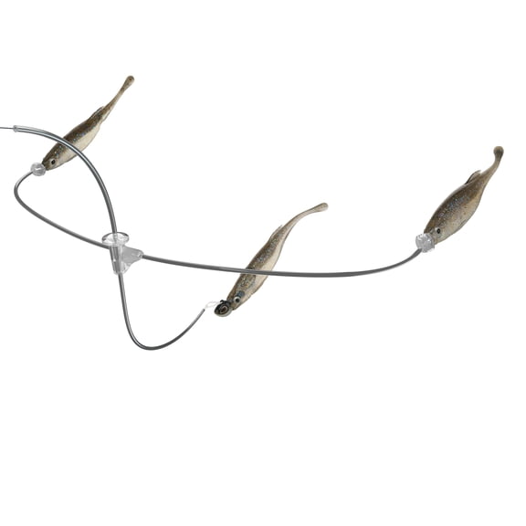 Berkley Triple Minnow Rig Kit, 4in, Electric Shad