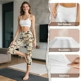 thumbnail image 7 of SCRAWLGOD Running Horse Print Women's Soft Capri Leggings, High Waist Non-See-Through Yoga Pants with Pockets, Lightweight Breathable Tummy Control Capri Tights, XL, 7 of 7