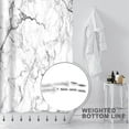 thumbnail image 3 of Extra Long Shower Curtain 72x84 inch Length, Marble Fabric Shower Curtain Set for Bathroom, Water Resistant Polyester Fabric Washable Machine Washable, 3 of 5