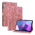 thumbnail image 2 of FJLBDE Case for Lenovo Tab P11 2nd Gen/Xiaoxin Pad Plus 2023 11.5 Inch, Embossed Flower PU Leather Flip Wallet Folio Stand Cover, Pink, 2 of 7