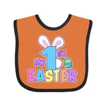 Inktastic My 1st Easter One with Bunny Ears and Tail Boys or Girls Baby Bib