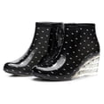 thumbnail image 5 of Chaussures de Pluie pour Femmes, Bottes Courtes à Talons Compensés pour Activités Extérieures et Usage Quotidien, 5 of 5