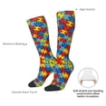 thumbnail image 5 of Womens Autism Awareness Puzzles Knee High Socks Comfy Thermal Boot Long Socks, 5 of 7