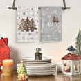 thumbnail image 5 of SOME THING Wood Xmas Tree Christmas Kitchen Towels Dish Towels, 18x26 Inch Holiday Merry and Bright Winter Decoration Hand Towels Set of 2, 5 of 6