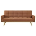 thumbnail image 2 of Pemberly Row Fabric Upholstered Track Arms Covertible Sofa Bed Terracotta, 2 of 11
