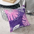 thumbnail image 6 of ZNDUO Square Home Decorative Throw Pillows, Corduroy Purple Watercolor Floral Doodle Pattern Couch Pillows, Throw Pillows for Bed, 16"x16", 6 of 8