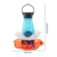 thumbnail image 2 of WLOELOEW Solar-Powered Glass Hummingbird Feeder With LED Night Light For Outdoor Gardens, 2 of 2