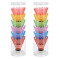 thumbnail image 1 of 12Pcs Plastic Badminton Sports Shuttlecocks Badminton Birdies (Random Color), 1 of 9