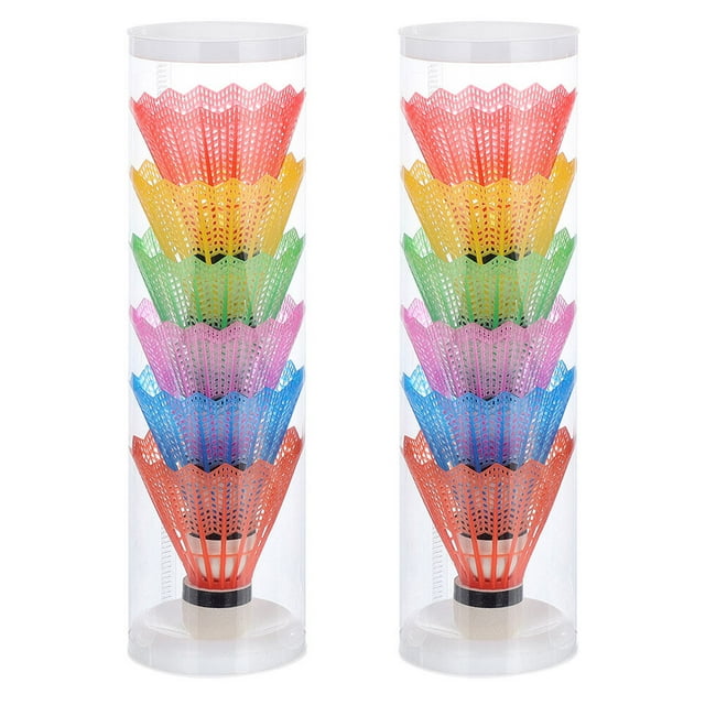 Badminton Training Equipment Plastic Assorted Color for Family Play 12Pcs