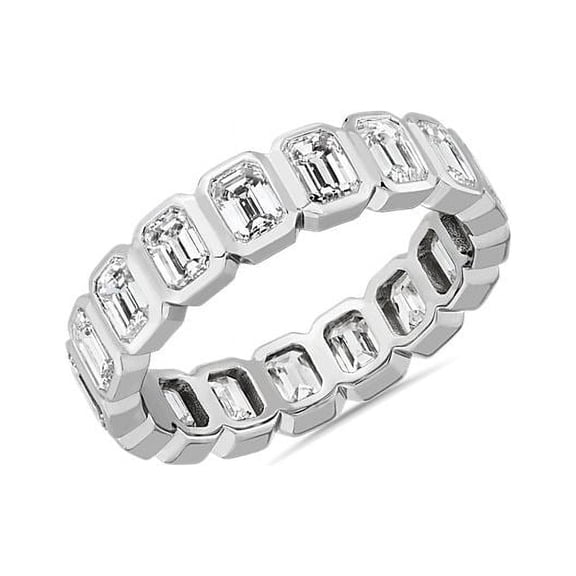 2.00 T.C.W Beautiful Emerald Natural Diamond Engagement Band for Women Solid 950 Platinum Size 7