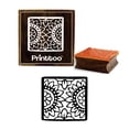 thumbnail image 1 of Printtoo Card Scrapbook Print Floral Design Square Wooden Rubber Stamp Block-4 x 4 Inches, 1 of 2