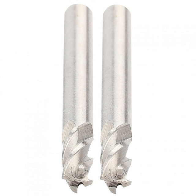 2 fresas HSS de 6 mm y 4 flautas para corte de metal, grabado y fresado, herramienta CNC