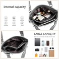thumbnail image 5 of Sunyuer Vintage Large Capacity Shoulder Crossbody Tote Bags for Women PU Leather Hobo Satchel Y2K Purses Commute Travel Bags, 5 of 7