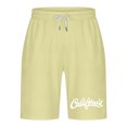 thumbnail image 4 of Mens Casual Shorts Lace-Up Elástico Cintura Bolsillo Ejercicio Fitness Hogar Pantalones de Media Longitud para Diario, 4 of 4