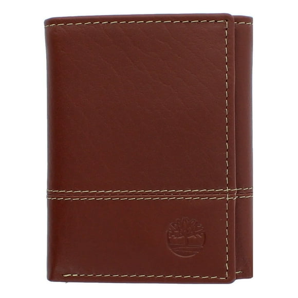 Billetera Timberland de piel auténtica triple con bloqueo RFID