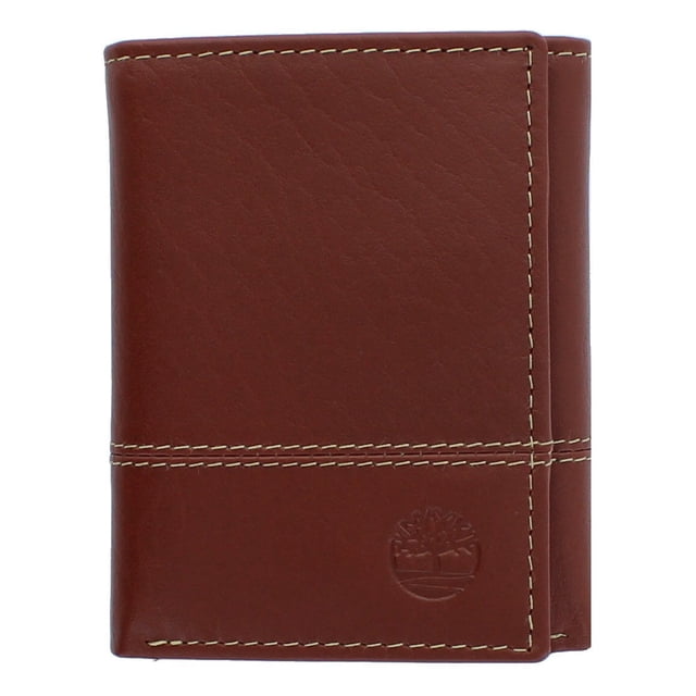 Billetera Timberland de piel auténtica triple con bloqueo RFID