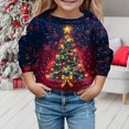 thumbnail image 2 of Kids Christmas Cartoon Fun Gift Casual Sweatshirt Xmas Novelty Christmas Light Casual Pullover Fall Sweatshirt Winter Fashion (Color:Red,Size:4-5 Years), 2 of 4