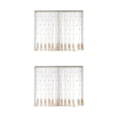 thumbnail image 1 of Inteprter Ventana Cortinas transparentes Estilo simple Cenefa Decoraciones colgantes Sala de estar Estudio Cortinas para interiores Café 1.5 * Café 1.5*1.2 m 2Conjunto, 1 of 6