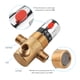 thumbnail image 4 of Válvula termostática Válvula termostática de control de temperatura Mezclador de ducha de agua fría y caliente Válvula mezcladora de latón G1 / 2 Válvula de desvío de ducha de tres vías para sistema Irfora Válvula termostática, 4 of 7