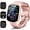 Pink, variant on Smart Watches for Women, 1.2'' AMOLED HD Round Screen Fitness Trackers with Bluetooth Call (Answer/Make/Text), 100+ Sports Mode, IP68 Waterproof Women Smart Watch for Android IOS
