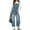 Jean blue, variant on Women Sleeveless Denim Overall Pants Casual Loose Barrel Leg Jeans Jumpsuit with Pockets