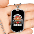 thumbnail image 2 of Collier Vide Style de Vie Blanc en Acier Inoxydable Ou 18k or Chien Tag 24" Chaîne, 2 of 8