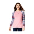 thumbnail image 1 of American Living Chandail à Manches Fair-Isle pour Femmes, Rose, XX-Grand, 1 of 1