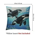 thumbnail image 4 of Shiartex 3D Underwater World Pillow Cover , Killer Whale Throw Pillow Cover for Sofa Bed Couch, Colorful Seaweed Reel Fish Decorative Pillow Cover, Blue Ocean Wave Cushion Cover White, 4 of 7