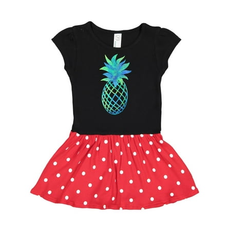 

Inktastic Blue and Green Pineapple Gift Toddler Girl Dress