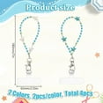 thumbnail image 2 of 4Pcs Phone Charms Turquoise Mobile Straps Starfish Phone Wrist Strap Cute Sea Beaded Cell Phones Lanyard Straps Wrist Strap, 2 of 5