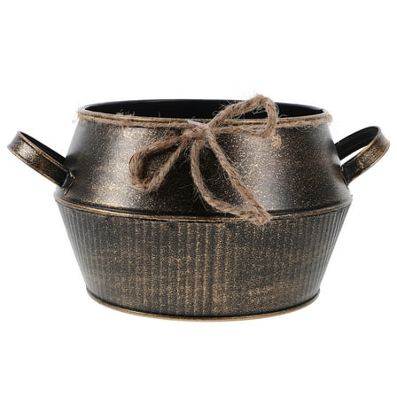 FRCOLOR  Rustic Bucket Small Galvanized Garden Gardening Pots