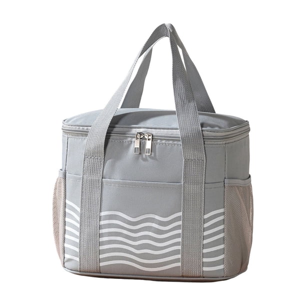 Bolsa isotérmica con forma de H, bolsa de almuerzo de papel de aluminio grueso, bolsa de almuerzo para trabajadores de oficina, estudiantes, bolsa Bento para preparación de comidas, porta almuerzo