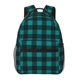 thumbnail image 1 of Easygdp Teal On Black Plaid Mochila Ergonómica Versátil para Laptop - Múltiples Bolsillos, Correas Ajustables, Unisex para Escuela, Viajes y Actividades al Aire Libre-One Size, 1 of 5