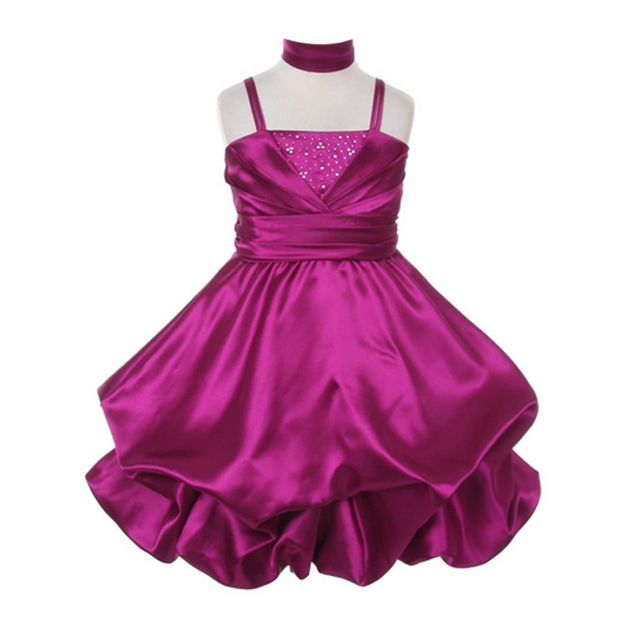 magenta flower girl dress