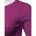 thumbnail image 4 of A2Y Women's Basic Casual Colorful 3/4 Sleeve Knit Pullover Sweator Top Purple M, 4 of 6