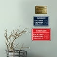 thumbnail image 3 of Signs ByLITA Classic Framed Cuidado Escaleras Empinadas Adelante Door or Wall Sign Easy Installation | Health And Safety | Building And Hospitality Sign (Blue) - Medium, 3 of 8