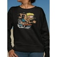thumbnail image 2 of Hot Rod Scooter Board Sweatshirt Women -T-Line Designs, Female Medium, 2 of 4