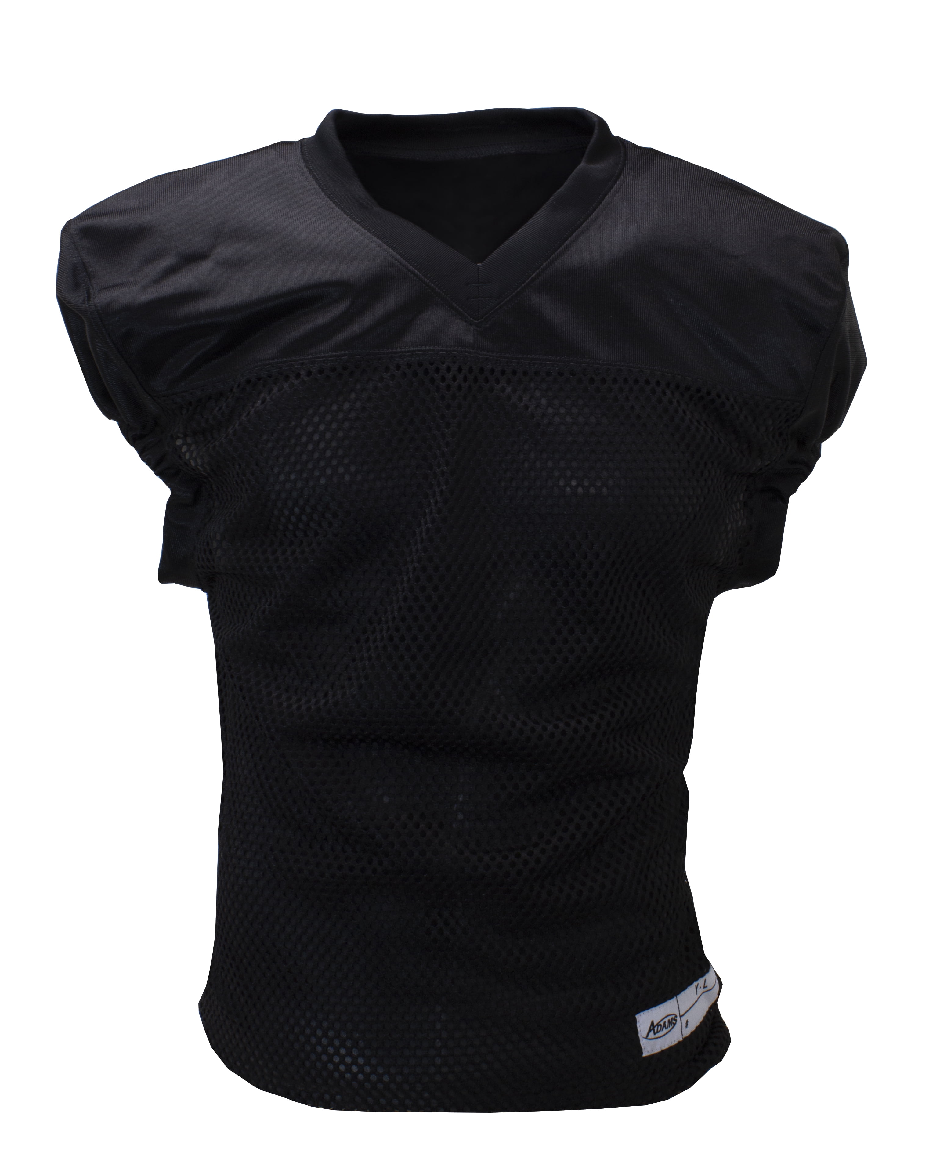 Adams Football Practice Jersey, Black, Youth Small