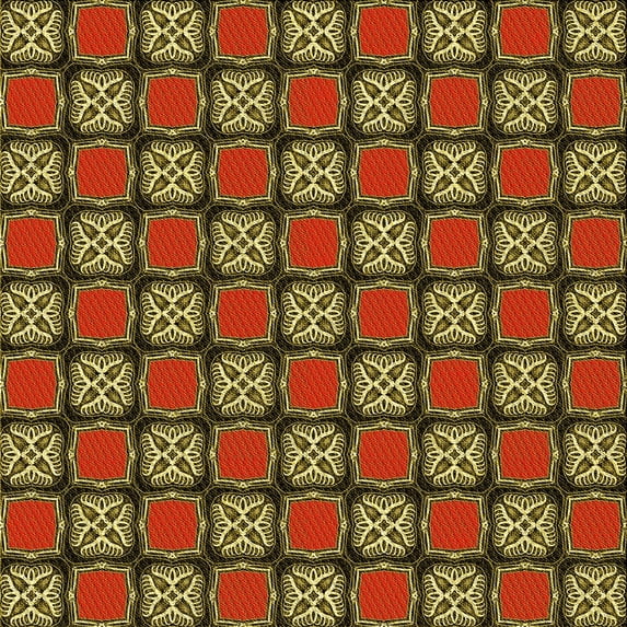 Ahgly Company Machine Washable Indoor Square Transitional Caramel Brown Area Rugs, 4' Square